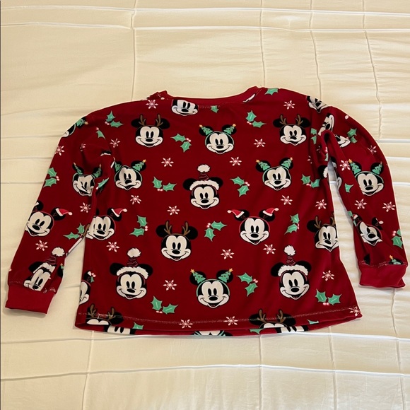 Disney Red Mickey Mouse Holiday Plush Pajamas - Picture 8 of 12
